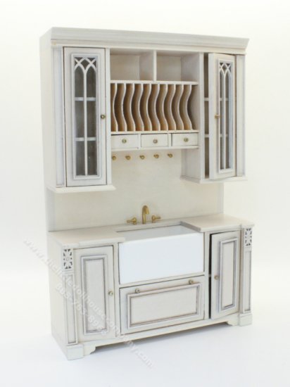 (image for) Miniature Kitchen Sink and Plate Rack for Dollhouses