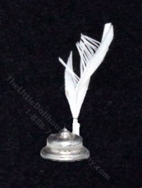 (image for) Miniature Quill Pen and Ink Well for Dollhouses