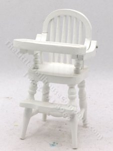 (image for) Dollhouse Miniature Baby Highchair, White