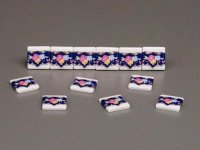 (image for) Royal Blue Tile for Decorating Reutter Fireplace for Dollhouses