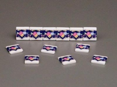 (image for) Royal Blue Tile for Decorating Reutter Fireplace for Dollhouses