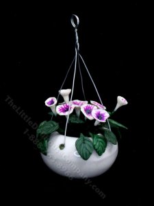 (image for) Miniature Hanging Petunias For Dollhouses