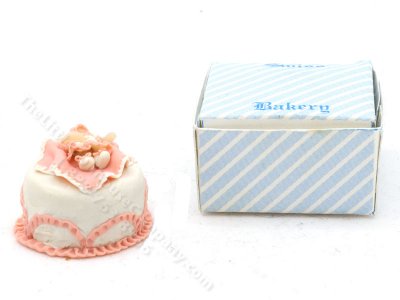 (image for) Miniature Cake with Baby Topper in Swiss Bakery Box