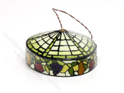 (image for) Dollhouse Scale Model Functional Tiffany Ceiling Lamp