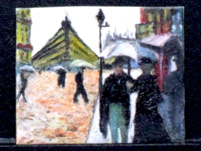 (image for) "Paris Street; Rainy Day" Replica Painting by Larry Morganti