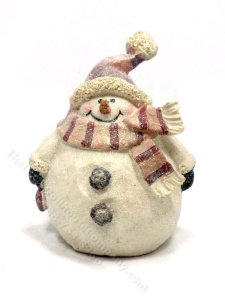 (image for) Miniature Glittery Snowman for Dollhouses