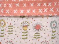 (image for) Miniature Flowers Print Twin Bed for Dollhouses