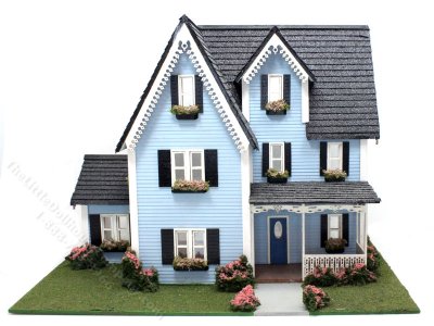 (image for) 1:48 Scale Assembled Victorian Dollhouse