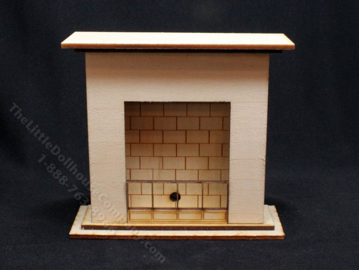(image for) Miniature Unfinished Fireplace for Dollhouses