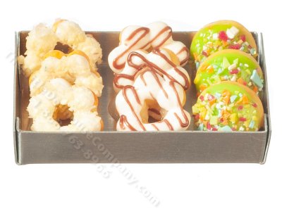 (image for) Miniature Flower Donuts on a Tray for Dollhouses