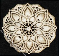 (image for) Miniature Flower Themed Laser Cut Oval Doily for Dollhouses