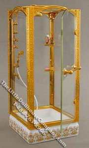 (image for) Miniature Glass Square Shower Unit for Dollhouses