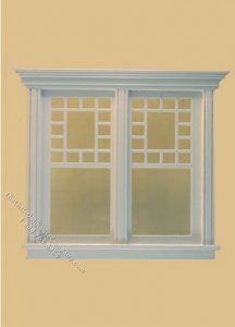 (image for) Miniature Atherton Decorated Double Window White
