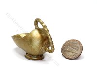 (image for) Miniature Coal Scuttle for Dollhouses - Brass