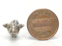 (image for) Miniature Sterling Silver Piggy Bank by Don Henry