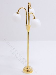 (image for) Miniature LED 3 Globe Floor Lamp with Wand for Dollhouse