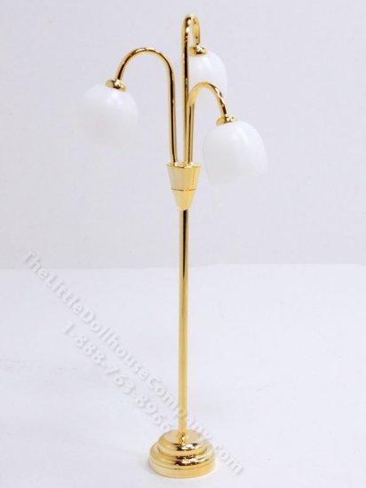 (image for) Miniature LED 3 Globe Floor Lamp with Wand for Dollhouse