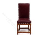 (image for) Miniature Red Leather Side Chair for Dollhouses