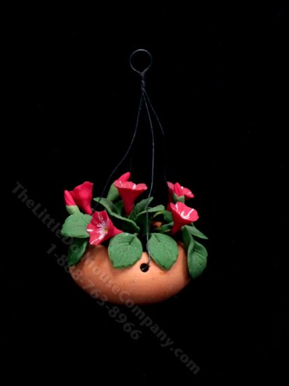 (image for) Miniature Hanging Petunias For Dollhouses