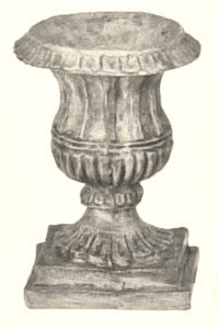 (image for) Miniature Large Aged Urn for Dollhouses
