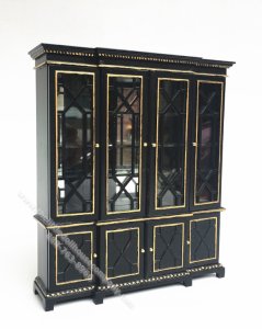 (image for) Miniature Late Georgian Bookcase for Dollhouses - Black