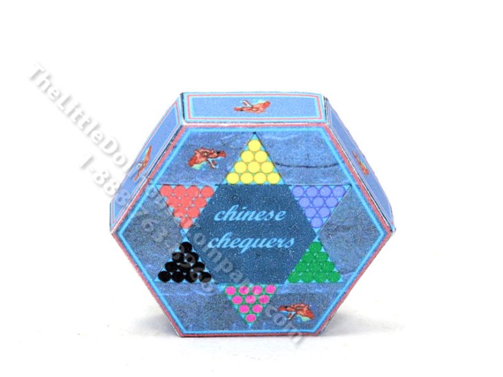 (image for) Miniature Chinese Checkers Box for Dollhouses