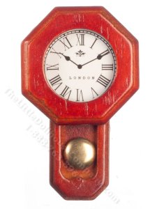 (image for) Miniature "Antique" Wall Clock for Dollhouses