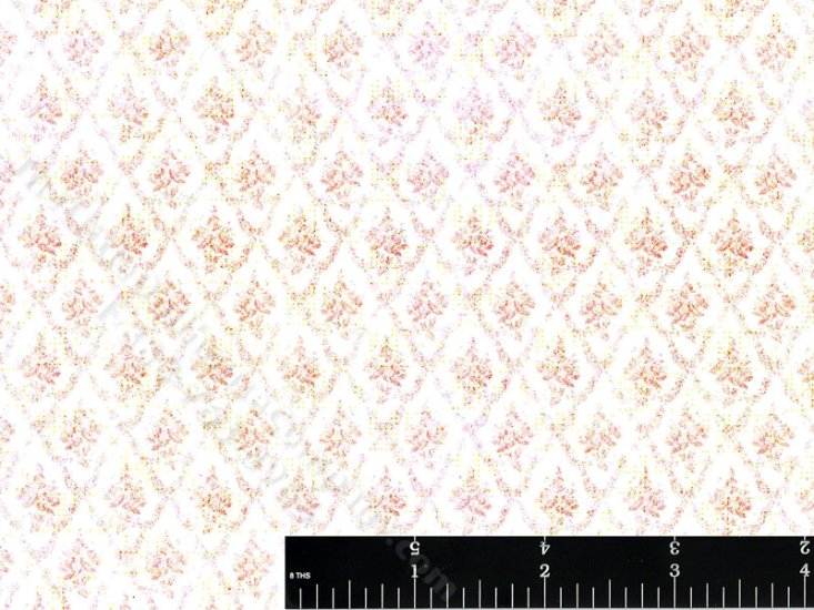 (image for) Pink Damask Lattice Pattern Miniature Wallpaper for Dollhouses