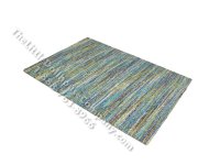 (image for) Miniature Two Sided Striped Green Area Rug by PRD Miniatures 10.75" x 7.75"