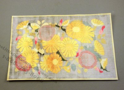 (image for) Dollhouse Miniature Carpet with Yellow Flowers