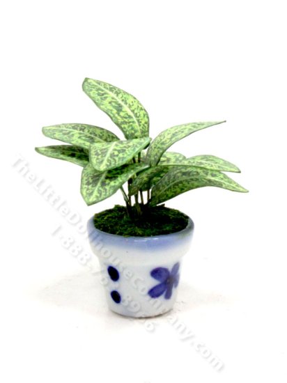 (image for) Miniature Handmade Dumb Cane in Blue and White for Dollhouses