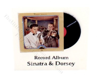 (image for) Miniature Vintage Sinatra and Dorsey Record for Dollhouses