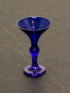 (image for) Miniature Blue Martini Glass by Gerd Felka