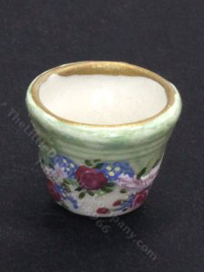 (image for) Miniature Handpainted Flower Pot for Dollhouses