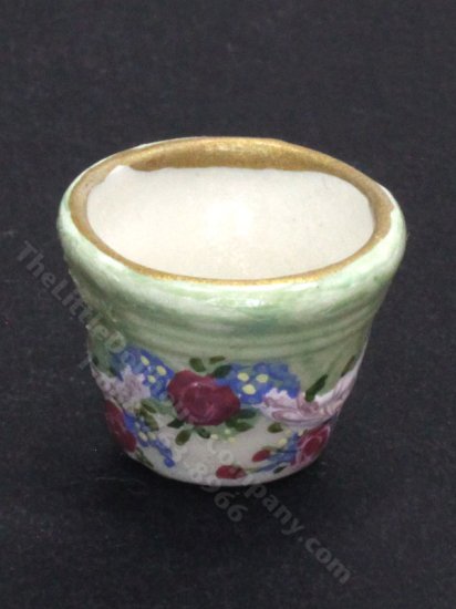 (image for) Miniature Handpainted Flower Pot for Dollhouses
