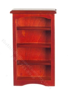 (image for) Miniature Mahogany Bookcase for Dollhouses
