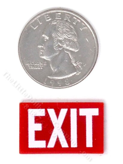(image for) Miniature "Exit" Sign for Dollhouses