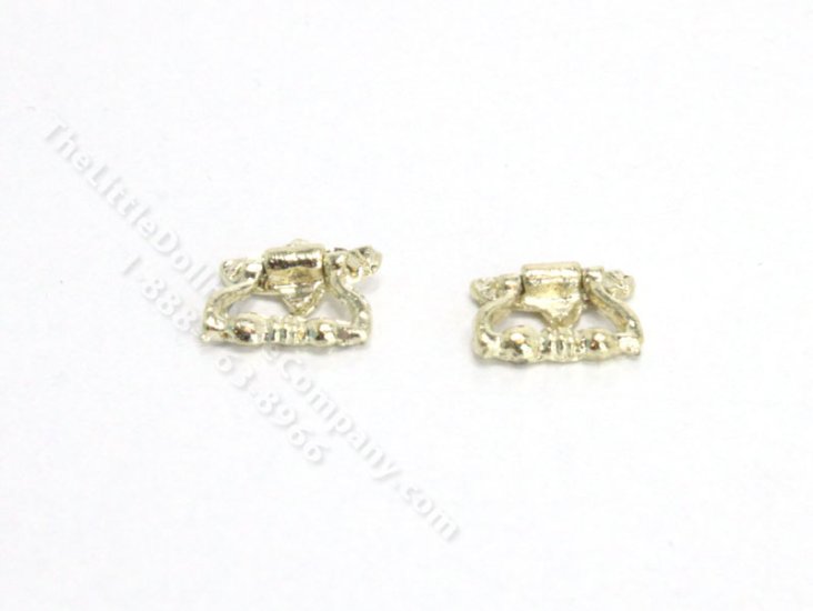 (image for) Miniature Brass Drawer Pulls for Dollhouses, 2/pkg.