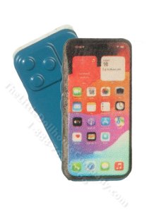 (image for) Miniature Blue iPhone Cell Phone for Dollhouses