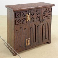 (image for) Miniature Tudor Style Cupboard for Dollhouses