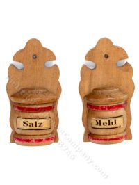 (image for) Miniature Salt and Flour Wall Cannisters for Dollhouses