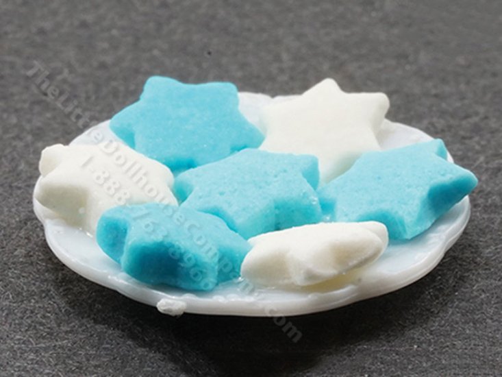 (image for) Miniature Hanukkah Cookie Plate for Dollhouses