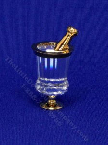 (image for) Miniature Swarovski Crystal Ice Bucket for Dollhouses