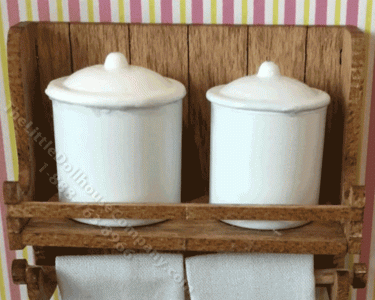 (image for) Miniature Wooden Canister Shelf