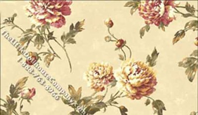 (image for) Miniature Nicole Cream Floral Wallpaper for Dollhouses