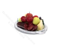 (image for) Miniature Platter of Fruit, Meat, and Cheese for Dollhouses