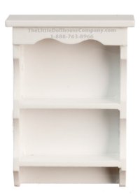 (image for) Miniature White Wall Shelf For Dollhouses