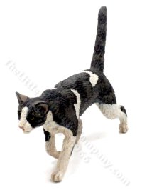 (image for) Dollhouse Scale Prowling Grey Cat