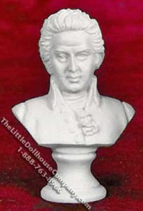 (image for) Miniature Mozart Bust for Dollhouses