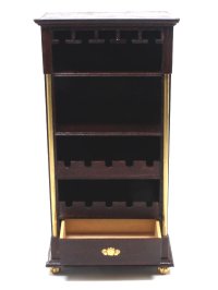(image for) Miniature Wine Bottle Shelf Unit for Dollhouses
